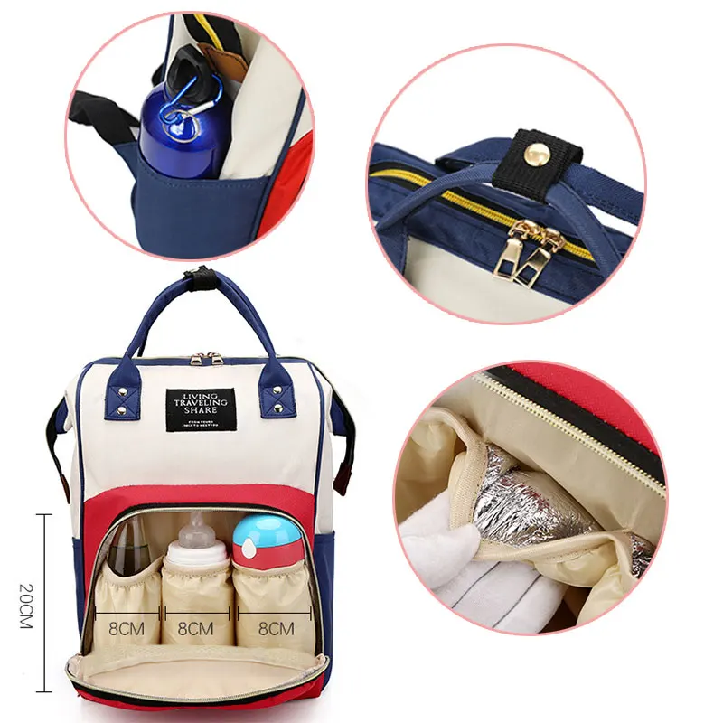 Fashion Women Multi-function Backpack Diaper Bag Bottle Shoulder bag Candy Color Maternity Backpack Patchwork Travel Rucksack
Fashion Women Multi-function Backpack Diaper Bag Bottle Shoulder bag Candy Color Maternity Backpack Patchwork Travel Rucksack