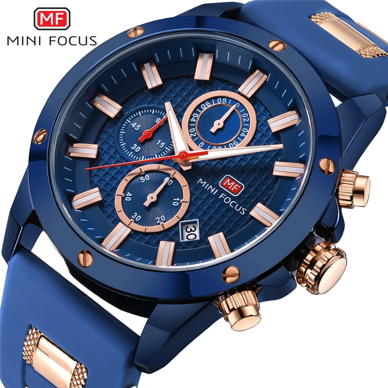 MINI FOCUS Mens Wristwatch Quartz Watch Men Waterproof Military Sport Watches Men Luxury Brand Male Clock Relogio Masculino Blue
MINI FOCUS Mens Wristwatch Quartz Watch Men Waterproof Military Sport Watches Men Luxury Brand Male Clock Relogio Masculino Blue