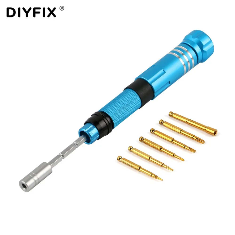 Набор Магнитных прецизионных отверток DIYFIX 6 в 1 регулируемый удлинитель для iPhone