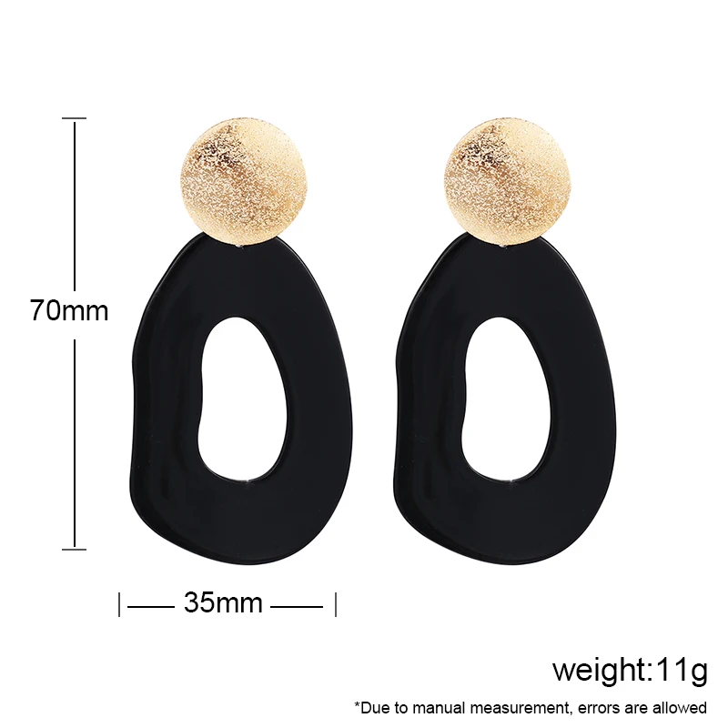 HOCOLE New Gold Acrylic Earrings For Women ZA 2019 Bricos Jewelry Statement Round Resin Hollow Hanging Drop Earrings Female
HOCOLE New Gold Acrylic Earrings For Women ZA 2019 Bricos Jewelry Statement Round Resin Hollow Hanging Drop Earrings Female