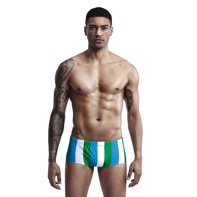 Пикантные мужские плавки быстросохнущие дышащие полосатые пляжные шорты для