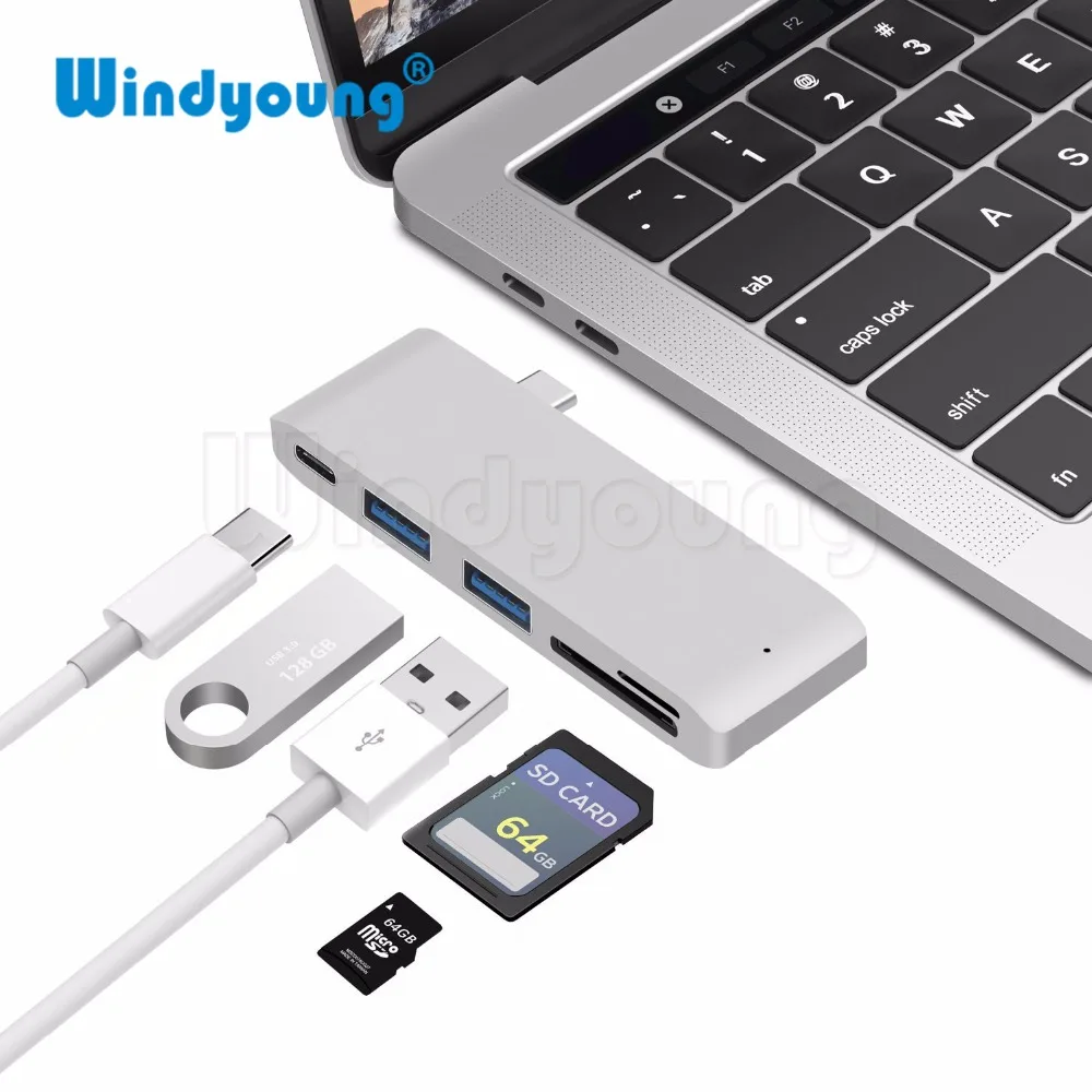 Windyoung USB-C концентратор SD/TF кардридер для Macbook Pro, концентратор USB Type C адаптер с Type-C зарядным портом Мульти USB 3,0 сплиттер
Windyoung USB-C концентратор SD/TF кардридер для Macbook Pro, концентратор USB Type C адаптер с Type-C зарядным портом Мульти USB 3,0 сплиттер