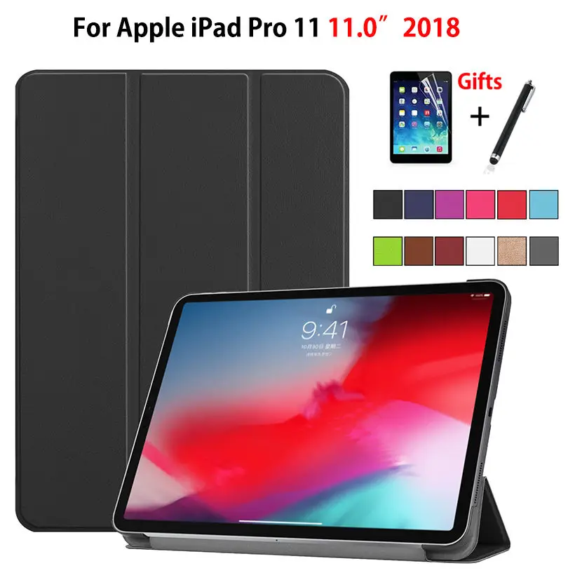 Чехол для iPad Pro 11 "(2018) Smart Cover Funda нового дюймов 2018 ультра тонкий складной