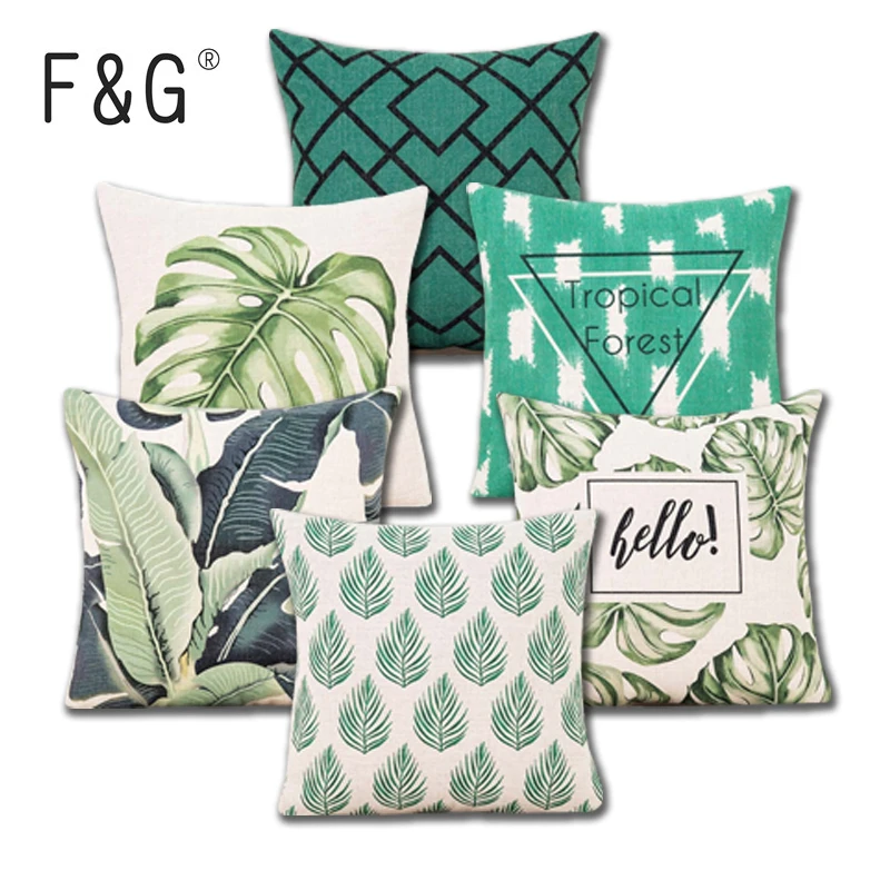 Green Leaf Cushion Cover Botanical Tropical Palm Tree Leaves Geomtric Black Beige Pillow Covers Bedroom Sofa Decoration
Green Leaf Cushion Cover Botanical Tropical Palm Tree Leaves Geomtric Black Beige Pillow Covers Bedroom Sofa Decoration