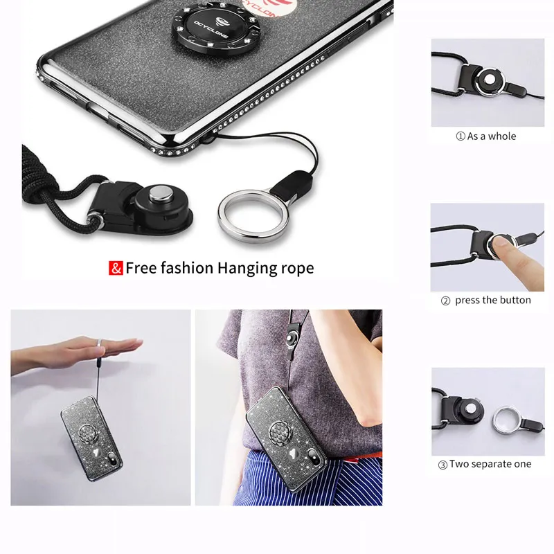 For iphone 7 case with Round Rhinestone Kickstand & a lanyard soft Thin silicone Anti-knock girl cute case for iphone 7 covers
For iphone 7 case with Round Rhinestone Kickstand & a lanyard soft Thin silicone Anti-knock girl cute case for iphone 7 covers