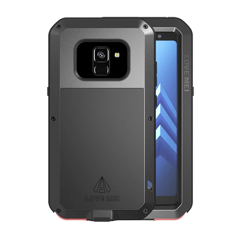 Полноразмерный чехол 360 градусов для Samsung Galaxy A8 2018 Plus A6 S10 E металлический