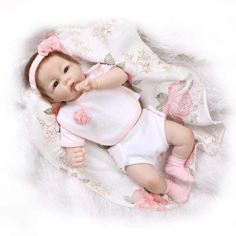 Lovely Silicone Reborn Baby Doll Toy Lifelike Newborn Girl Babies Princess Fashion Birthday Gift Present Play House | Игрушки и хобби