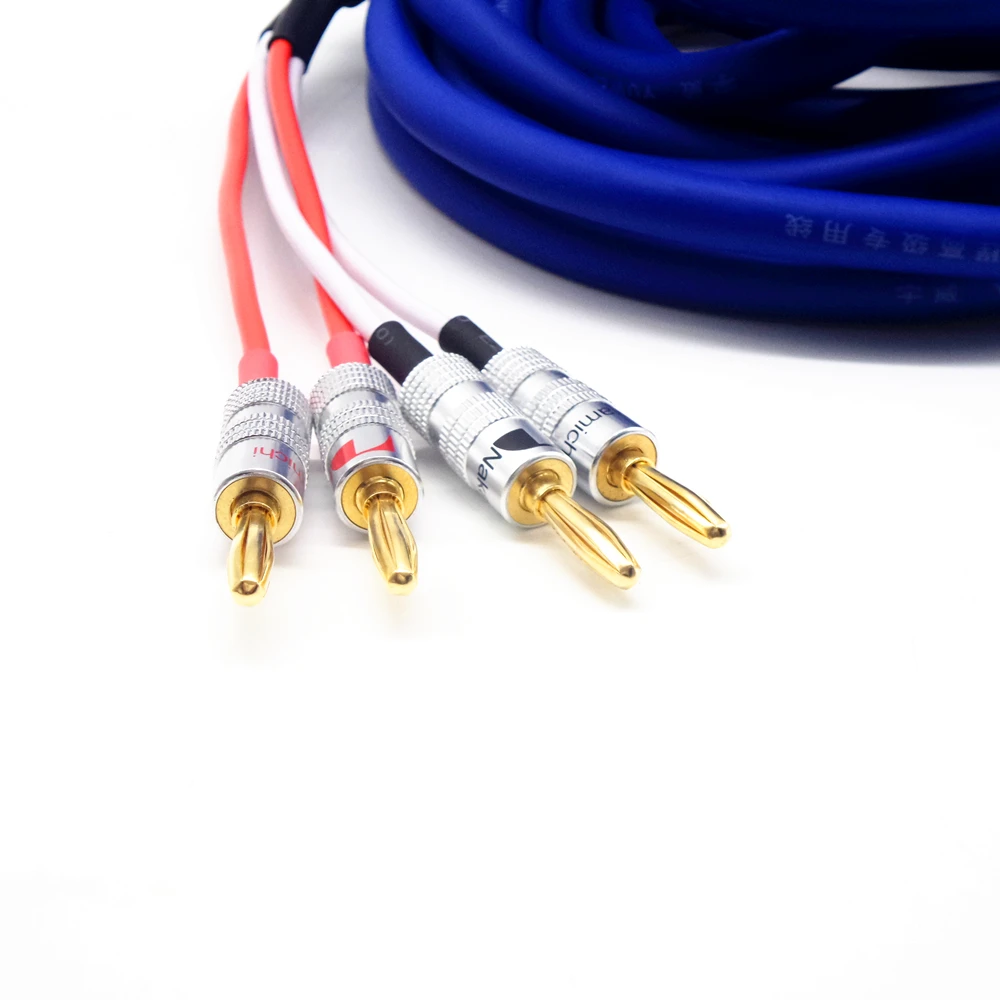 home Professional Speaker Cable 4N oxygen-free copper 99.99% stereo audio Amplifier to Speaker Wire Banana plugs Line 2M 3M 5M
home Professional Speaker Cable 4N oxygen-free copper 99.99% stereo audio Amplifier to Speaker Wire Banana plugs Line 2M 3M 5M