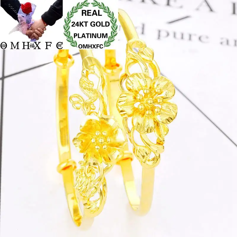 OMHXFC Wholesale European Fashion Woman Girl Party Birthday Wedding Gift Elegant Flowers 24KT Gold Open Bangles Bracelets BE80
OMHXFC Wholesale European Fashion Woman Girl Party Birthday Wedding Gift Elegant Flowers 24KT Gold Open Bangles Bracelets BE80