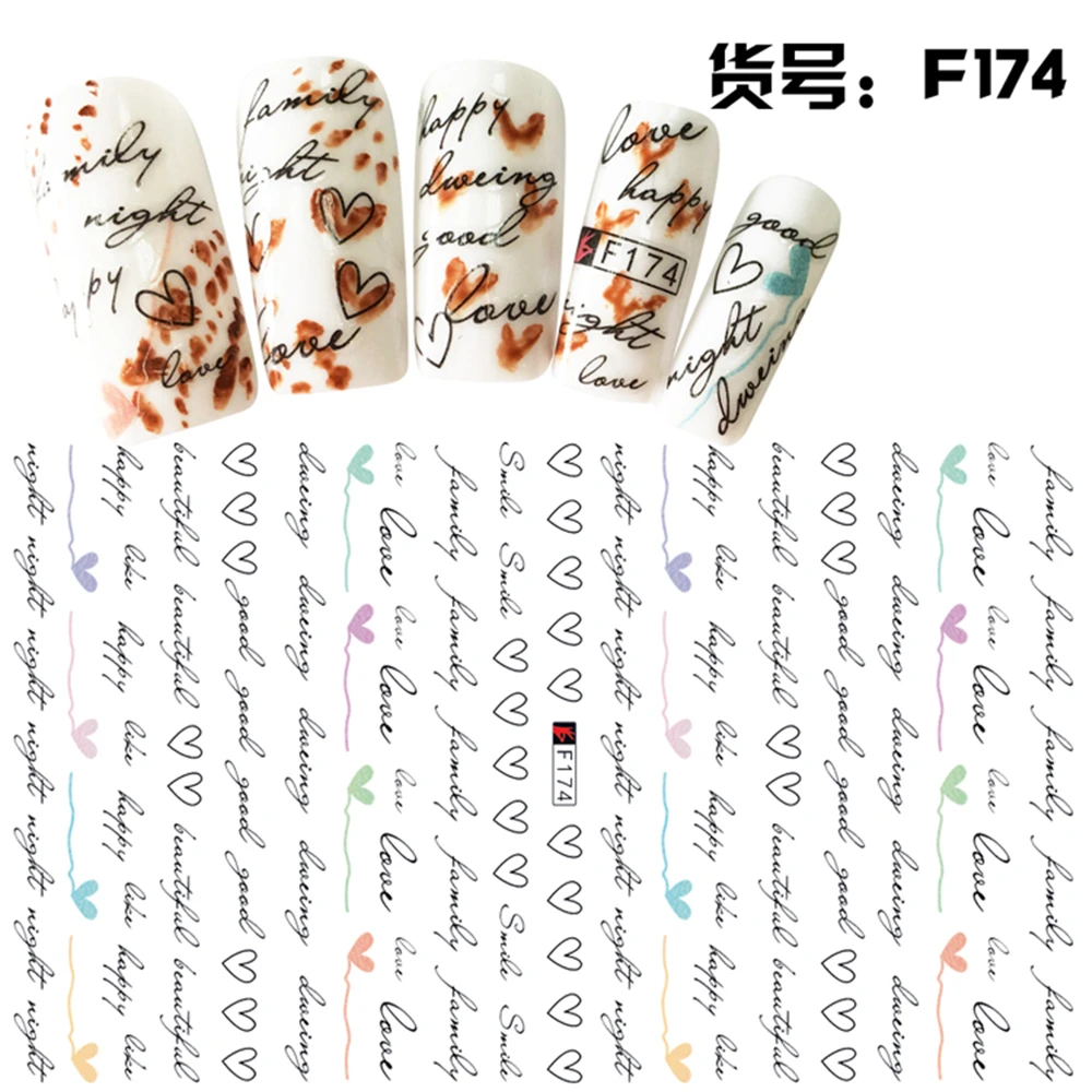 5 sheets English letter pattern design thin adhesive beauty nail decals Nail Art decorations Stickers nail supplies tool F170174
5 sheets English letter pattern design thin adhesive beauty nail decals Nail Art decorations Stickers nail supplies tool F170174