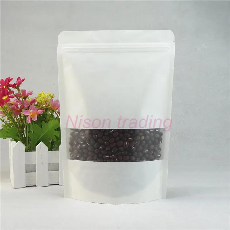 18*26cm,100 X White Stand up Kraft paper bag with Matte-clear window zipper sealed, Reusable ziplock paper pouch Cookies sachet
18*26cm,100 X White Stand up Kraft paper bag with Matte-clear window zipper sealed, Reusable ziplock paper pouch Cookies sachet