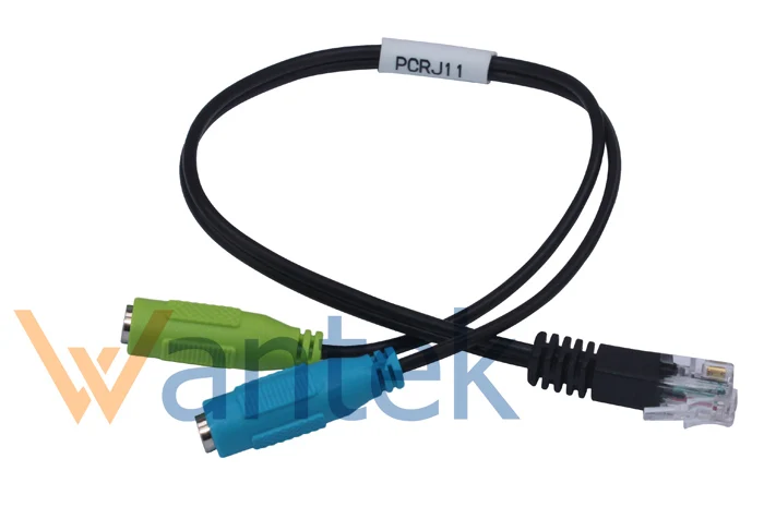Wantek PC Dual 3 5 мм гарнитура для RJ9/RJ10/RJ22 телефонный адаптер (PC35 RJ9A)|Аксессуары