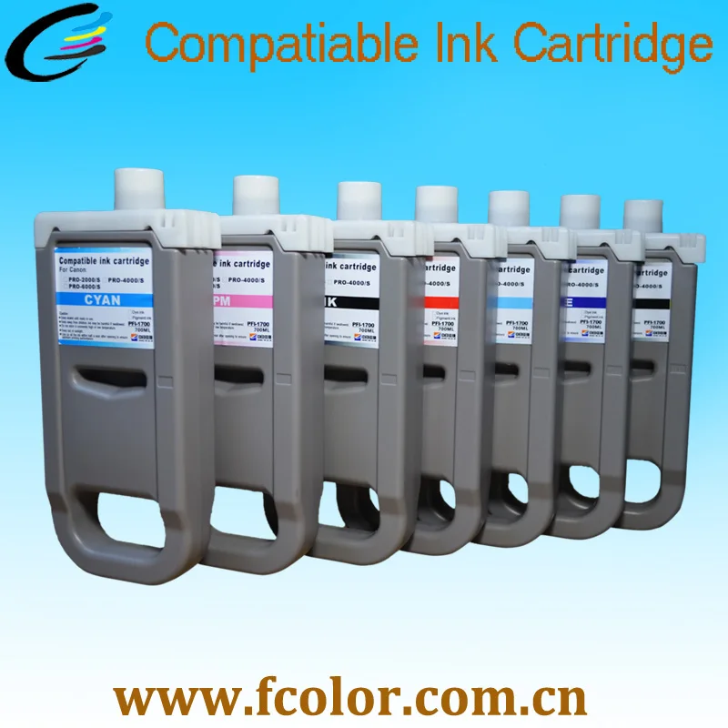 700ml 1700 Pigment Ink Cartridge For Canon Pro2000 Pro 2000 Pro4000 Pro 4000 Pro6000 Pro 6000 Printer Replacement Ink
700ml 1700 Pigment Ink Cartridge For Canon Pro2000 Pro 2000 Pro4000 Pro 4000 Pro6000 Pro 6000 Printer Replacement Ink