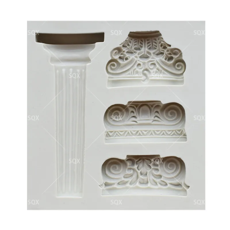 Винтажная римская колонна в европейском стиле формы для выпечки торта с мастикой