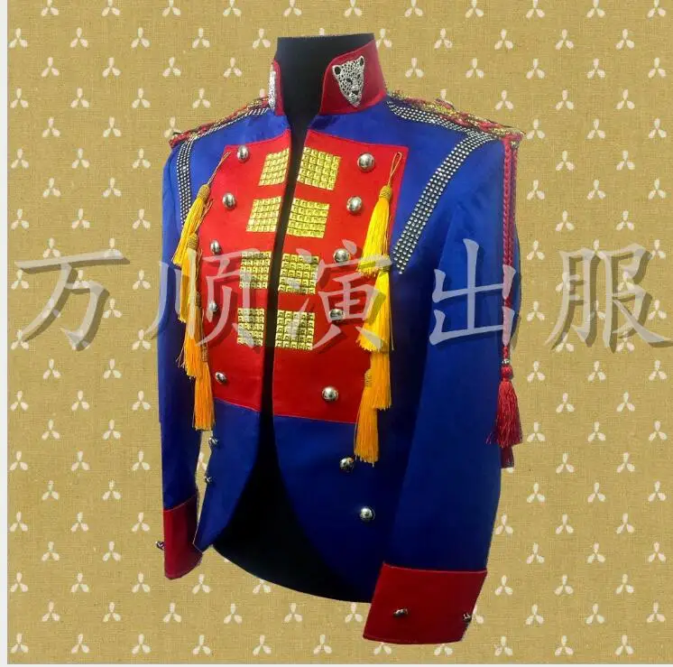 2018 Male singer DJ nightclub guest red, blue, court, rock and roll suit DJ male dance uniform. XXS-6XL! Big yards
2018 Male singer DJ nightclub guest red, blue, court, rock and roll suit DJ male dance uniform. XXS-6XL! Big yards