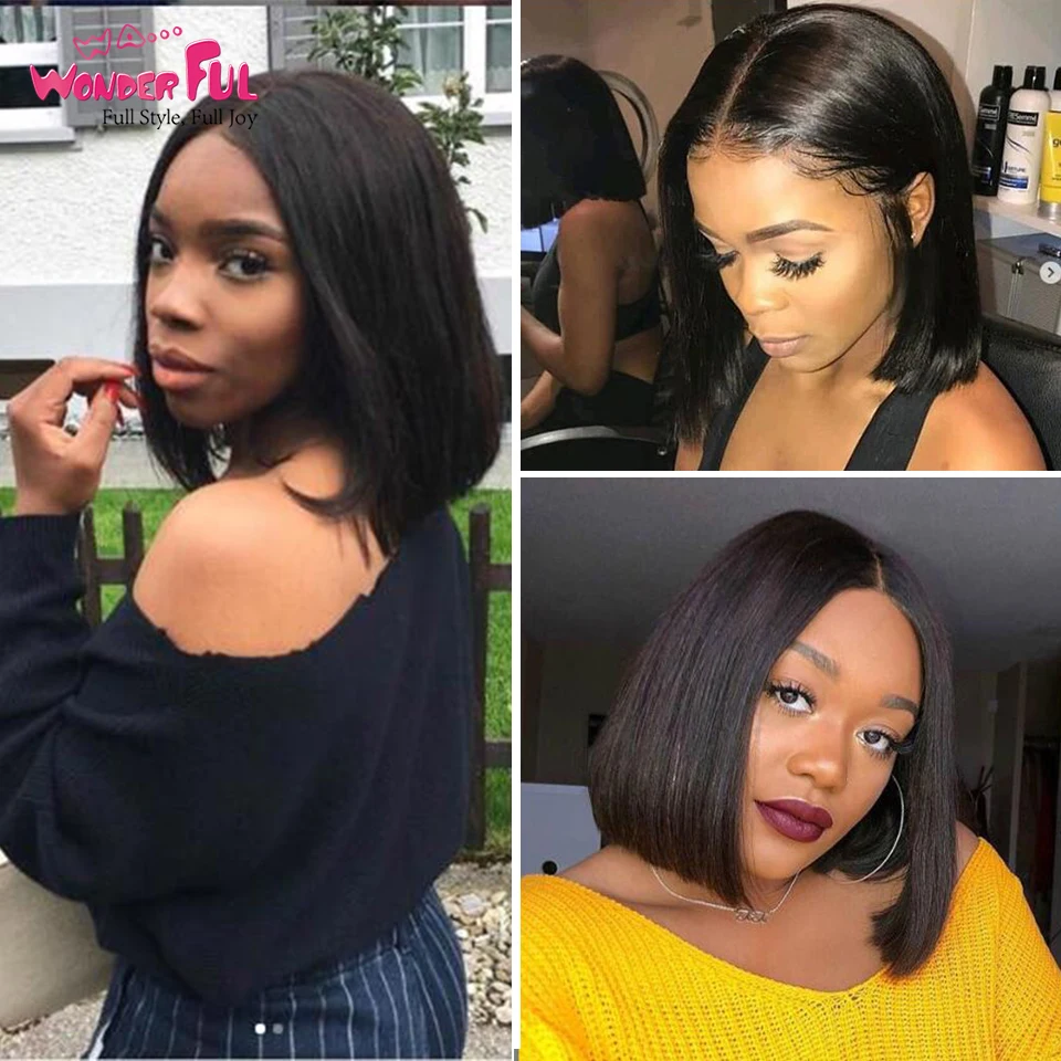 WA...Wonderful Short Lace Front Human Hair Wigs For Black Women 10-14 Inch Remy Straight Bob Lace Wig Natural Color Free Ship
WA...Wonderful Short Lace Front Human Hair Wigs For Black Women 10-14 Inch Remy Straight Bob Lace Wig Natural Color Free Ship