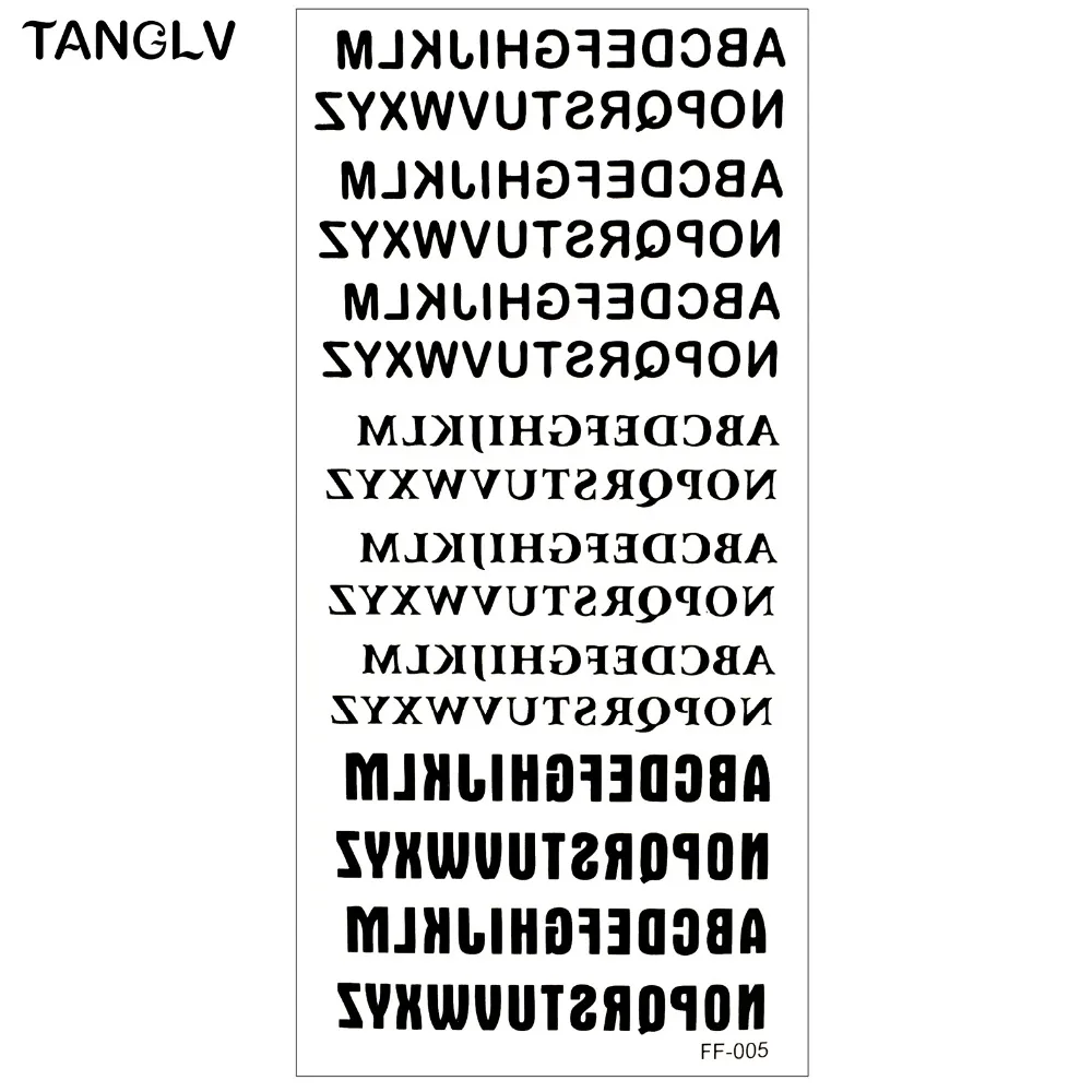 Бренд TANGLV татуировка на руку черный Английский алфавит A-Z Временные татуировки