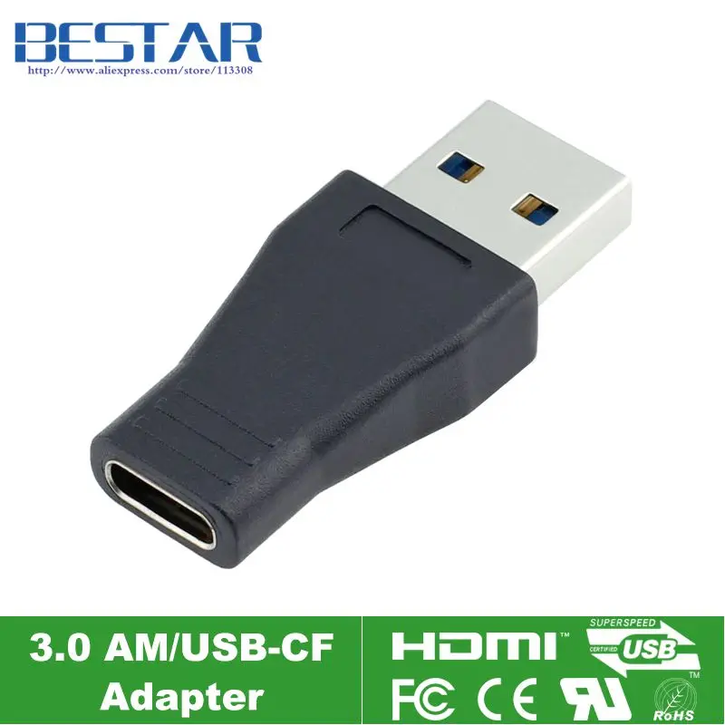 USB-C USB 3.1 Type C Female To USB 3.0 Male Adapter Connector Adaptor Converter Adapter Type-C 5Gbps transfer Speed
USB-C USB 3.1 Type C Female To USB 3.0 Male Adapter Connector Adaptor Converter Adapter Type-C 5Gbps transfer Speed