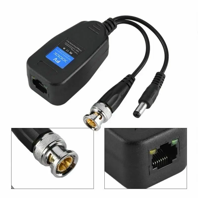 Pripaso Dc-8mhz Passive CCTV Coax Bnc Video Power Balun Transceiver To Rj45 Connector 1 pair Compatible with HD-CVI HD-TVI
Pripaso Dc-8mhz Passive CCTV Coax Bnc Video Power Balun Transceiver To Rj45 Connector 1 pair Compatible with HD-CVI HD-TVI