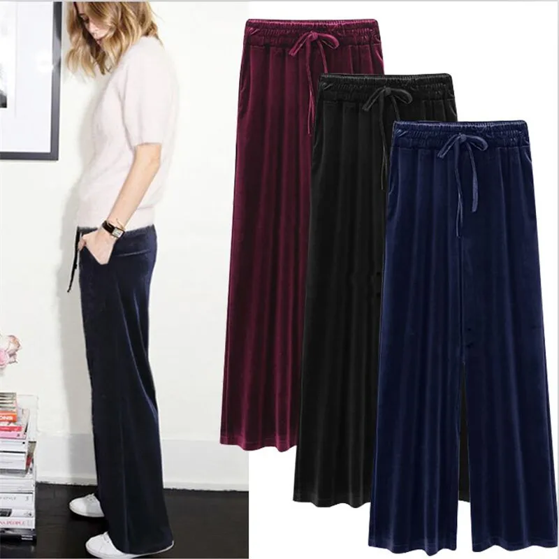 2022 Autumn New Style Solid Color Elastic Waist Velvet Loose Pants Fashion Yards Women' Clothing Slim Casual Trousers
2022 Autumn New Style Solid Color Elastic Waist Velvet Loose Pants Fashion Yards Women' Clothing Slim Casual Trousers