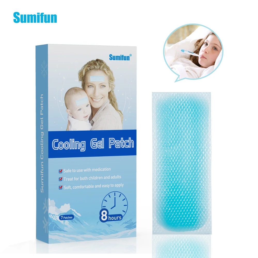 Sumifun Child/Adult 7Pieces=1Box Menthol Cooling Gel Patches Physical Fever Reducer 5x12cm Fever Cooling Sheet K03701
Sumifun Child/Adult 7Pieces=1Box Menthol Cooling Gel Patches Physical Fever Reducer 5x12cm Fever Cooling Sheet K03701