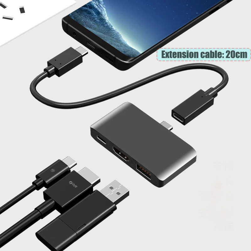 Станция BFOLLOW 3 в 1 Dex для Samsung S8 S9 S10 Plus / Note 8 9 10 Pro Pad PD адаптер Type C к HDMI Huawei|Переходники