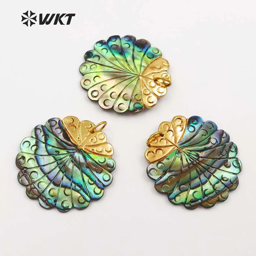WT-JP045 WKT Beautiful new style women jewelry natural abalone shell pendant gear round shape green leaf shell pendant
WT-JP045 WKT Beautiful new style women jewelry natural abalone shell pendant gear round shape green leaf shell pendant