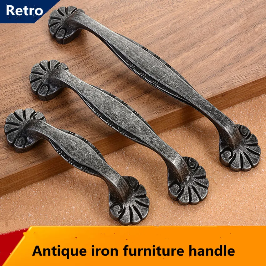 64mm 96mm 128mm retro old furniture handle antique iron kitchen cabinet cupboard door handle black antique dresser drawer pull
64mm 96mm 128mm retro old furniture handle antique iron kitchen cabinet cupboard door handle black antique dresser drawer pull