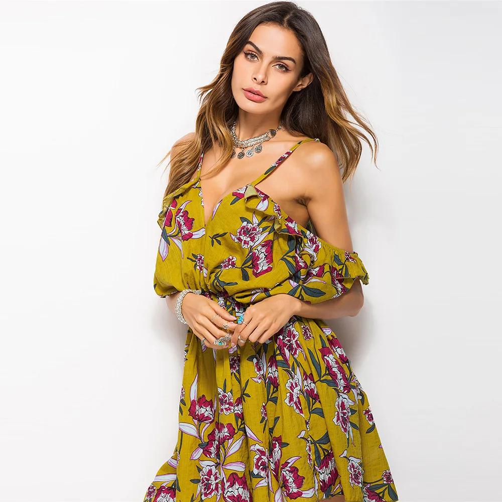 2019 New Summer Dress Fashion Casual Print Sexy Temperament Solid Large Size Short Sleeve V Collar Sling Women Dress ZW173
2019 New Summer Dress Fashion Casual Print Sexy Temperament Solid Large Size Short Sleeve V Collar Sling Women Dress ZW173