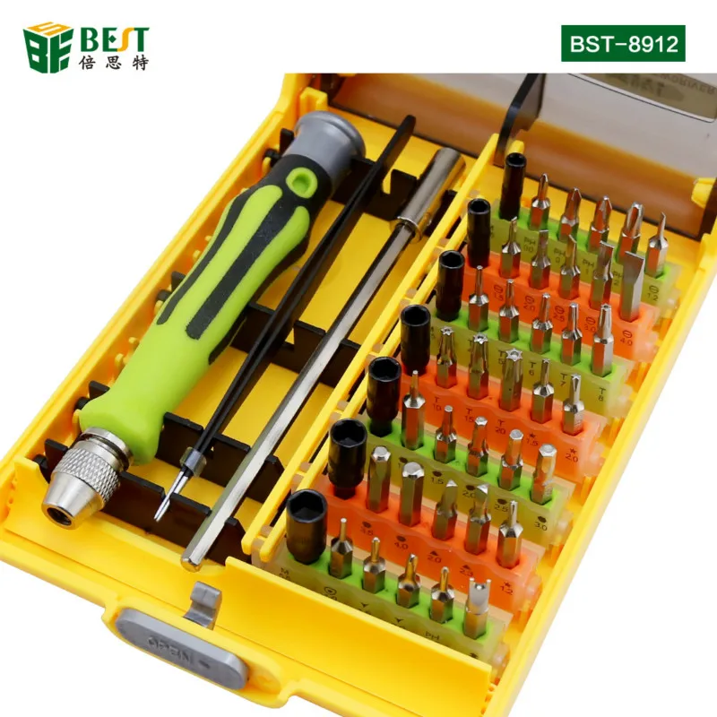 

BST-8912 Screwdriver Set Precision 45 In 1 Torx Mini Magnetic Hand Tools Screwdriver Kit Opening Repair Phone Tools Screwdriver