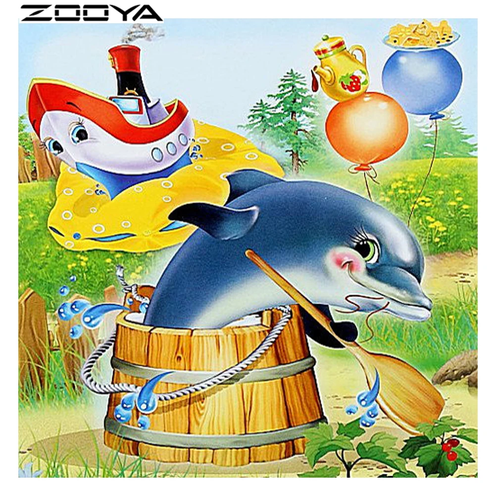 ZOOYA Needlework Diamond Painting Full Drill The Diamond Embroidery Mosaic Pattern Animal Dolphin Balloon Teapot Spaceship R367
ZOOYA Needlework Diamond Painting Full Drill The Diamond Embroidery Mosaic Pattern Animal Dolphin Balloon Teapot Spaceship R367
