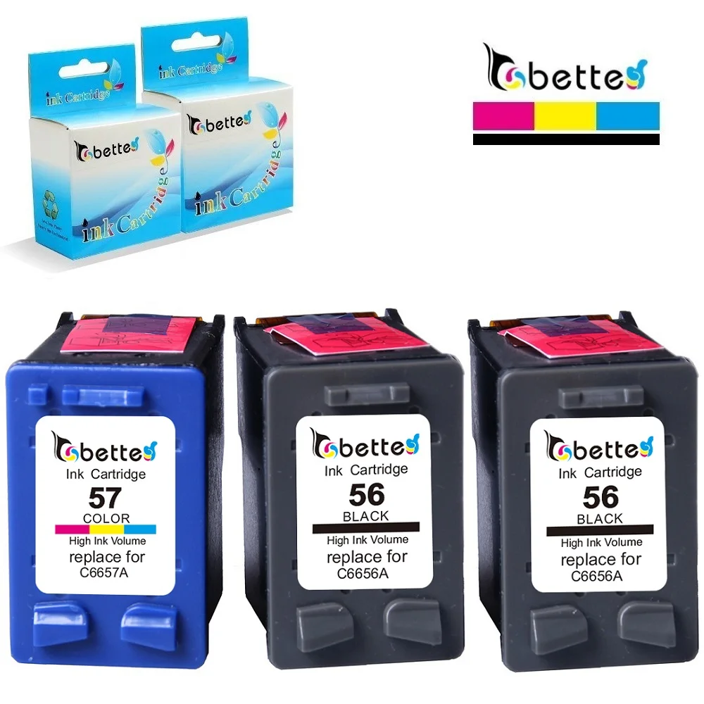 Сменный чернильный картридж Bete для HP 56 57 XL hp Officejet 5508 5510 5510v 5515 6110 6110v 6110xi 6150 J5500 J5508