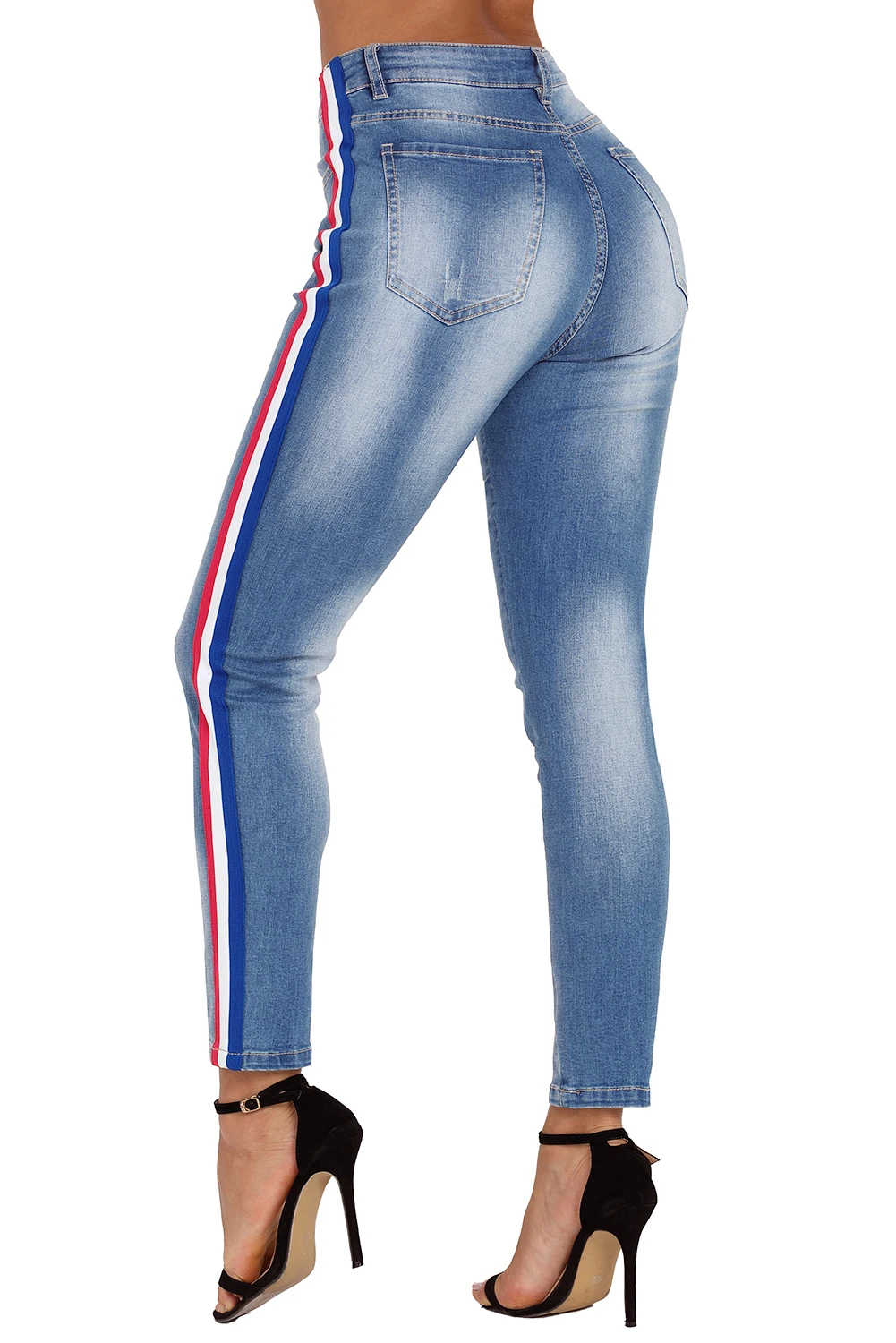 ADEWEL Black Gather Round Distressed Pocketed Denim Jogger Rainbow Racer Striped Skinny Jeans Spring High Streetwear Loose Pants
ADEWEL Black Gather Round Distressed Pocketed Denim Jogger Rainbow Racer Striped Skinny Jeans Spring High Streetwear Loose Pants