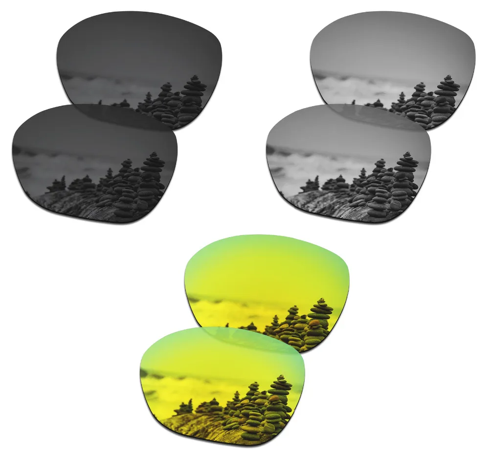 SmartVLT 3 Pairs Polarized Sunglasses Replacement Lenses for Oakley Overtime Stealth Black and Silver Titanium and 24K Gold
SmartVLT 3 Pairs Polarized Sunglasses Replacement Lenses for Oakley Overtime Stealth Black and Silver Titanium and 24K Gold