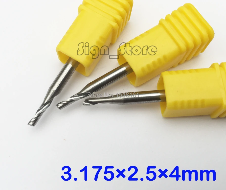 3.175mm*2.5mm*4mm Free shipping 10pcs/Lot CNC Tools 3.175mm Carbide Engraving Router Bit Single Flute Aluminum End Mill Cutter
3.175mm*2.5mm*4mm Free shipping 10pcs/Lot CNC Tools 3.175mm Carbide Engraving Router Bit Single Flute Aluminum End Mill Cutter
