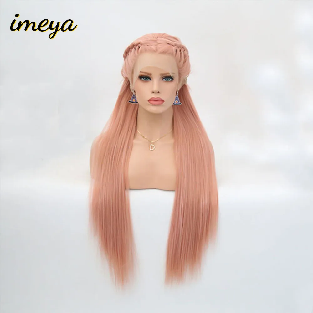 Imeya Long Synthetic Lace Front Wigs Orange With Two Braids On The Side High Temperature Fiber Wigs For Women
Imeya Long Synthetic Lace Front Wigs Orange With Two Braids On The Side High Temperature Fiber Wigs For Women