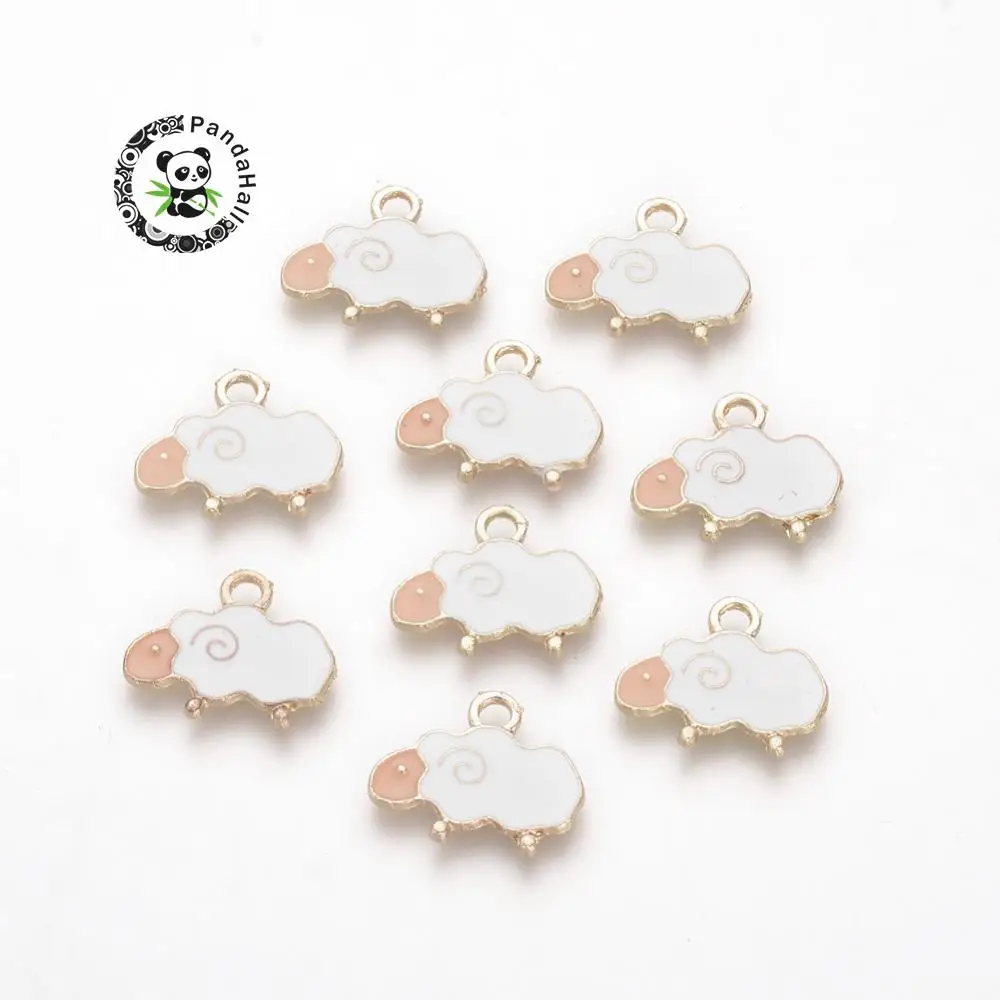 100pc Enamel Style Alloy Golden Sheep Charms Necklace for jewelry making DIY Accessories, Snow, 15x19x1.5mm, Hole: 2mm F60
100pc Enamel Style Alloy Golden Sheep Charms Necklace for jewelry making DIY Accessories, Snow, 15x19x1.5mm, Hole: 2mm F60
