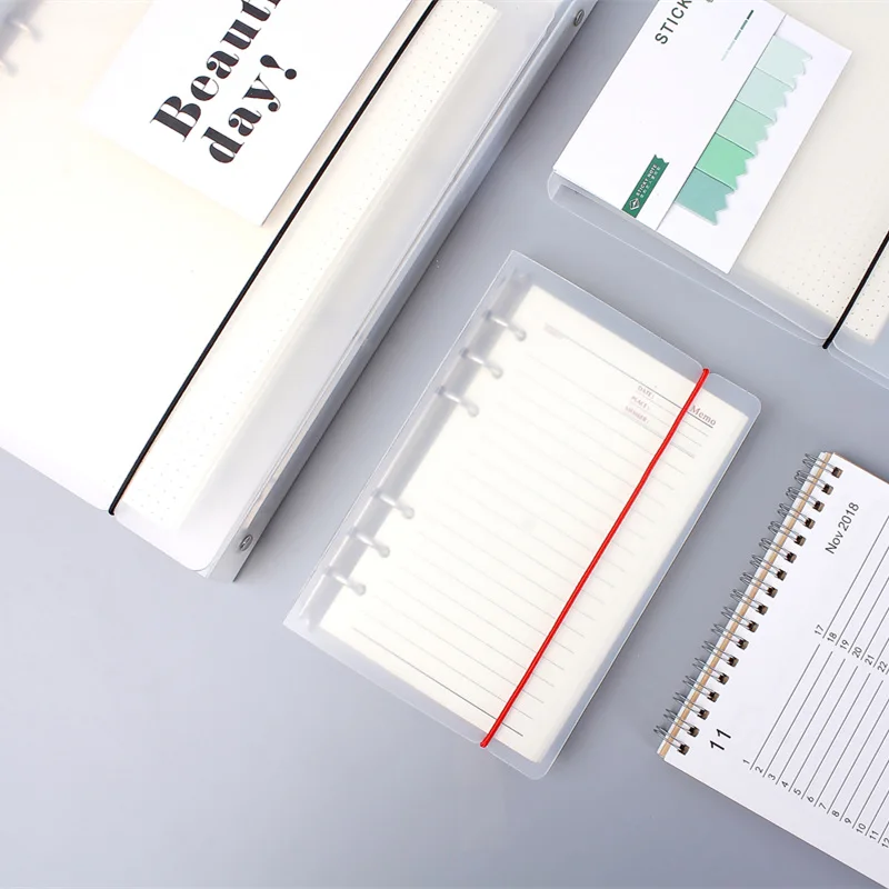 A5 planner loose-leaf Matte transparent PP shell A4 binder A6 portable account notebook B5 elastic band composition notebook
A5 planner loose-leaf Matte transparent PP shell A4 binder A6 portable account notebook B5 elastic band composition notebook