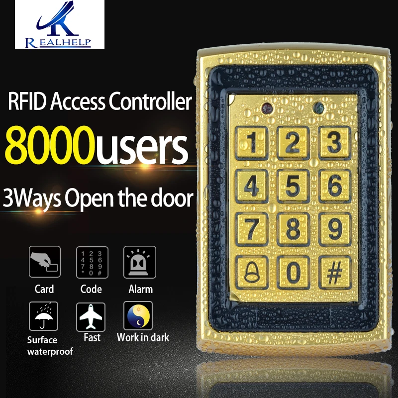 8000Users Metal Surface RFID Access Control WG Reader Big Capacity Anti-vandal Standalone RFID reader
8000Users Metal Surface RFID Access Control WG Reader Big Capacity Anti-vandal Standalone RFID reader