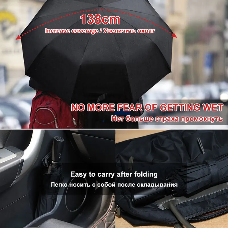 125CM Top Quality Umbrella Men Wind Resistant Large Business Outdoor Windproof Fully Automatic Umbrellas Rain Women Parasol
125CM Top Quality Umbrella Men Wind Resistant Large Business Outdoor Windproof Fully Automatic Umbrellas Rain Women Parasol