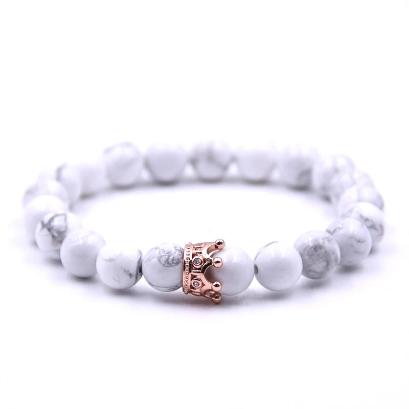 1 Pair Natural Stone Beads Crown Couple Bracelet For Women Men Rose Gold Silver Color Stretch Bead Bracelets Bangles Jewelry
1 Pair Natural Stone Beads Crown Couple Bracelet For Women Men Rose Gold Silver Color Stretch Bead Bracelets Bangles Jewelry