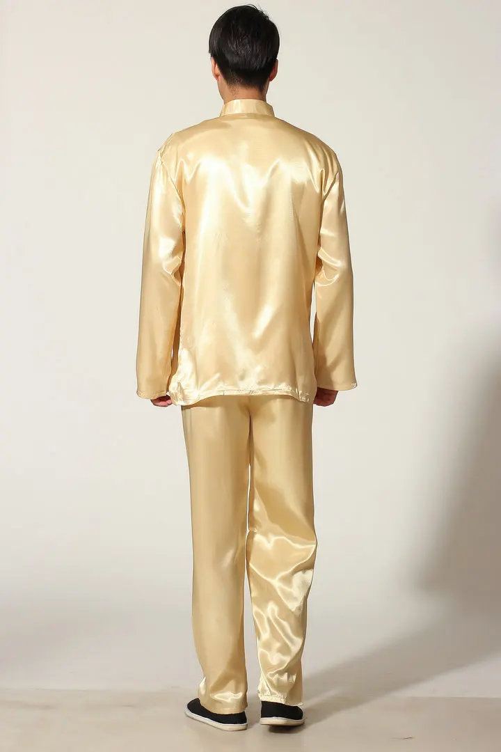 Silk Long Sleeve Men Tang Suit Top Kung Fu Tai Chi Clothes Set Uniform Shirt Blouse Pants Trousers Traditional Chinese Clothes
Silk Long Sleeve Men Tang Suit Top Kung Fu Tai Chi Clothes Set Uniform Shirt Blouse Pants Trousers Traditional Chinese Clothes