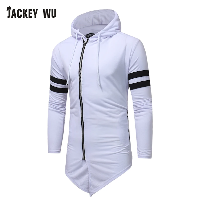Бренд JACKEYWU мужские толстовки модная длинная куртка Мантия на молнии с длинным