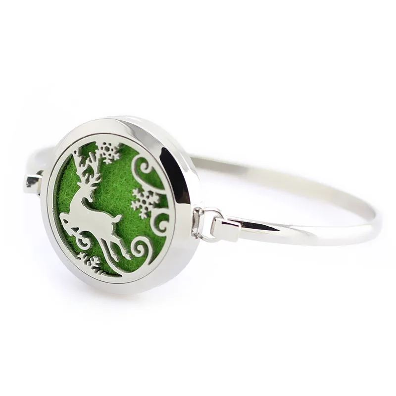 30mm Silver Elk Aromatherapy Essential Oil Diffuser Locket Bangles Stainless Steel Perfume Locket Bracelets 5Pcs (Free Pads)
30mm Silver Elk Aromatherapy Essential Oil Diffuser Locket Bangles Stainless Steel Perfume Locket Bracelets 5Pcs (Free Pads)