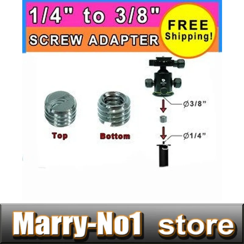 Free shipping 100pcs 1/4" to 3/8" Convert Screw Adapter for Camera Tripod & Monopod
Free shipping 100pcs 1/4" to 3/8" Convert Screw Adapter for Camera Tripod & Monopod