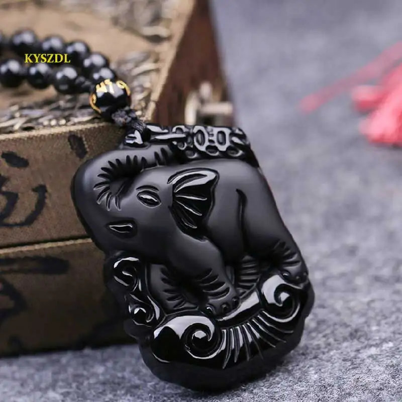 KYSZDL Natural Obsidian auspicious Sanqian elephant Pendant Necklace Gifts for men and women jewelry gifts free rope
KYSZDL Natural Obsidian auspicious Sanqian elephant Pendant Necklace Gifts for men and women jewelry gifts free rope