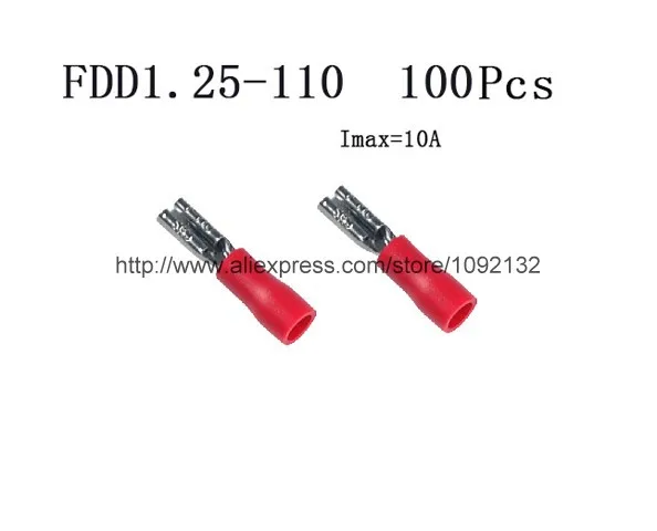 100 шт FDD1.25-110 красный винил изолированный женский разъединитель для 22-16 AWG Диапазон провода 0,5-1,5 кв мм
100 шт FDD1.25-110 красный винил изолированный женский разъединитель для 22-16 AWG Диапазон провода 0,5-1,5 кв мм
