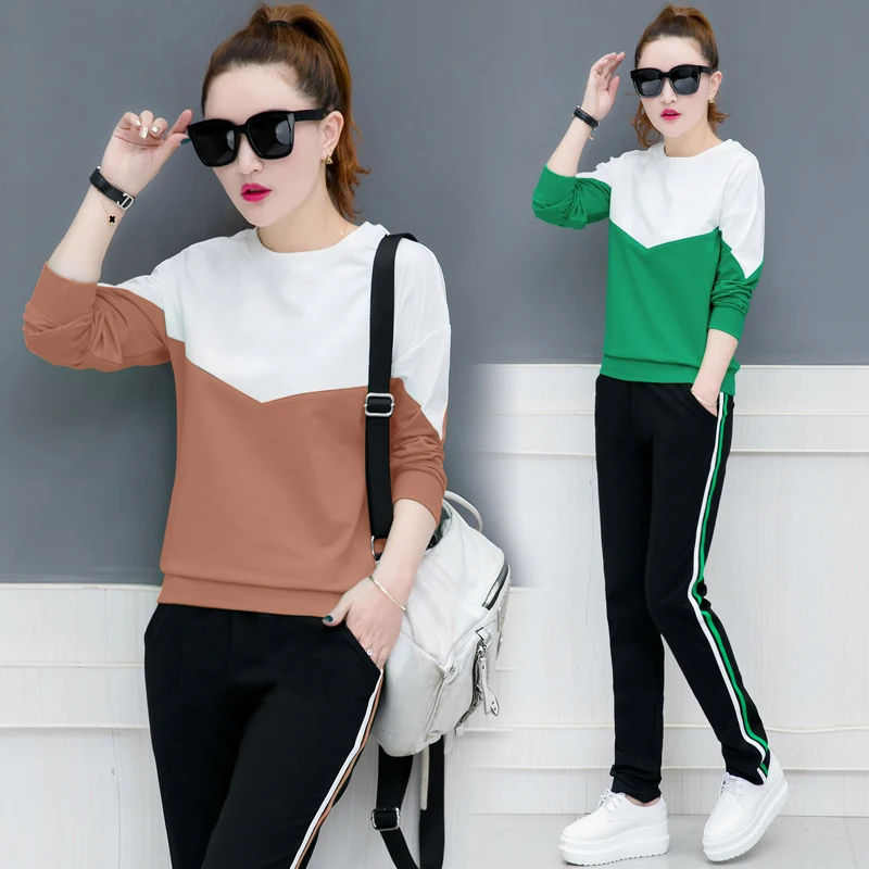 suits spring new round collar color matching fleece two-piece women hoodies sweatshirt pants casual street wear student outfit
suits spring new round collar color matching fleece two-piece women hoodies sweatshirt pants casual street wear student outfit