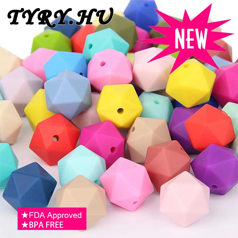 TYRY.HU, 100 шт., силиконовые бусины, икозедрон, лучше, чем шестигранные бусины, игрушки для ухода за ребенком, жевательное ожерелье для прорезывания зубов, 14 мм, 17 мм
TYRY.HU, 100 шт., силиконовые бусины, икозедрон, лучше, чем шестигранные бусины, игрушки для ухода за ребенком, жевательное ожерелье для прорезывания зубов, 14 мм, 17 мм