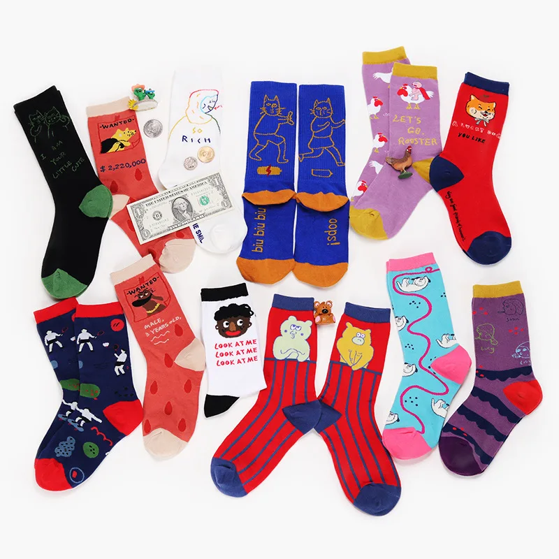 Autumn And Winter New Pattern Literature Fan Yuanchuang Personality Cartoon Cotton Socks Ma'am In Canister Socks Tide Socks
Autumn And Winter New Pattern Literature Fan Yuanchuang Personality Cartoon Cotton Socks Ma'am In Canister Socks Tide Socks